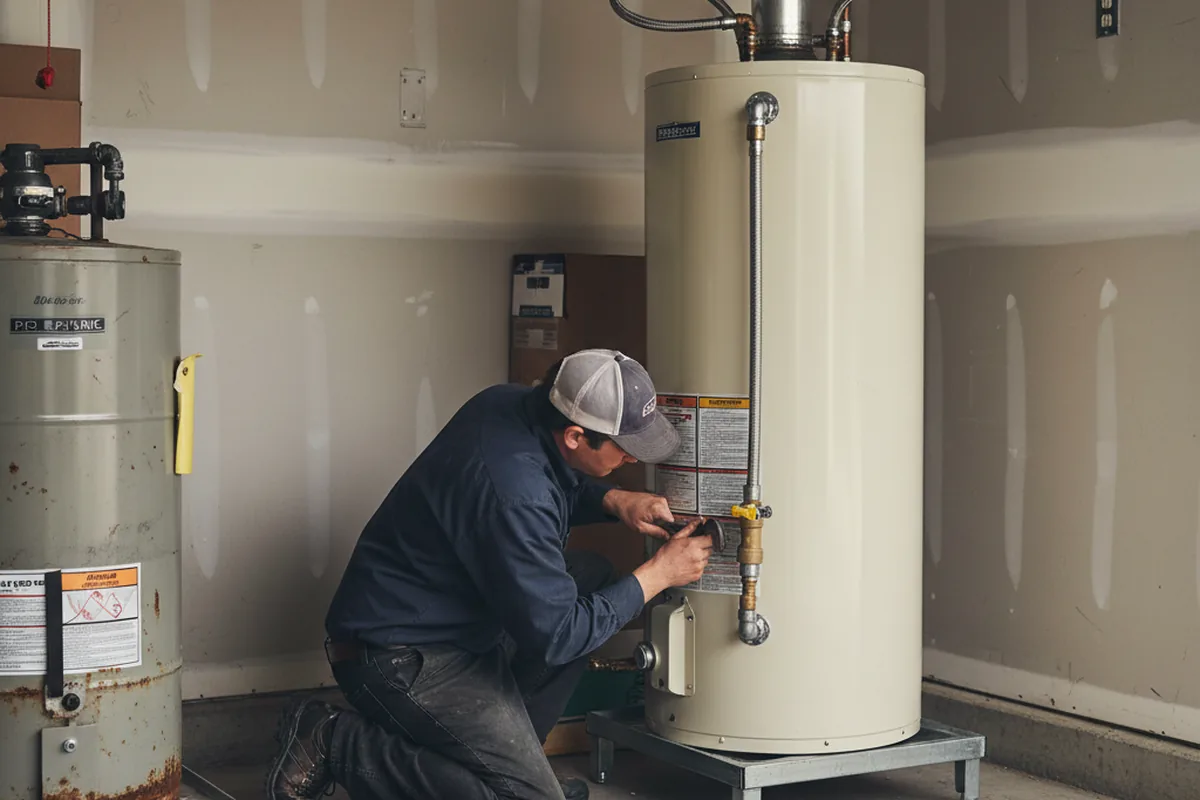 Water heater and shutoff valve replacement in Mansfield